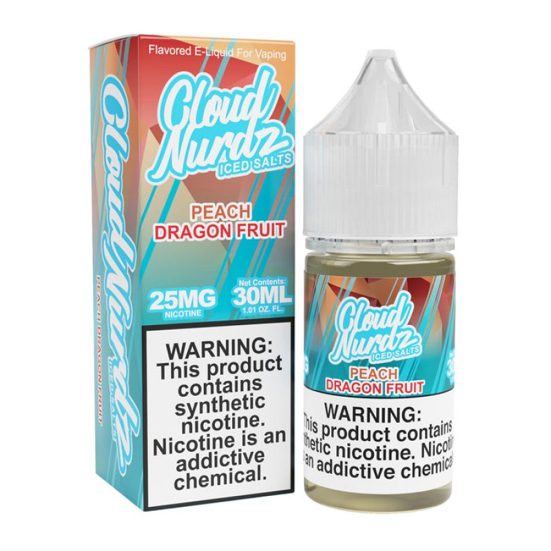 Cloud Nurdz Iced Salts Peach Dragonfruit eJuice