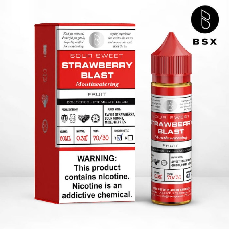 Glas BSX Strawberry Blast eJuice Glas BSX Strawberry Blast eJuice